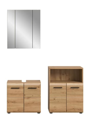 ebuy24 Badmöbelset Ice (3-teilig) Eiche 135 x 30 cm