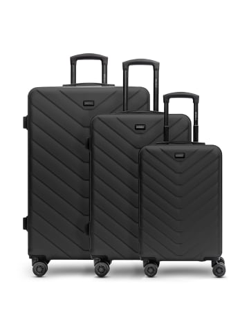 Redolz Essentials 07 3-SET 4 Rollen Kofferset 3-teilig in black 2