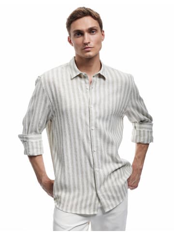 KOTON SHIRTS LS in Grün Gestreift