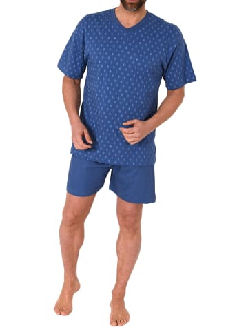 NORMANN Shorty Pyjama Schlafanzug kurzarm - 21949 in marine