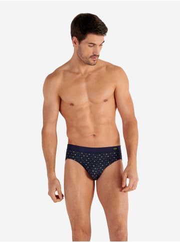 HOM Slip Bo in navy print