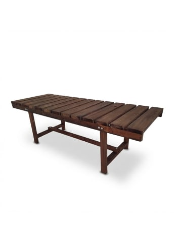 relaxdays Gartenbank in Braun - (B)110 x (H)35 x (T)38 cm