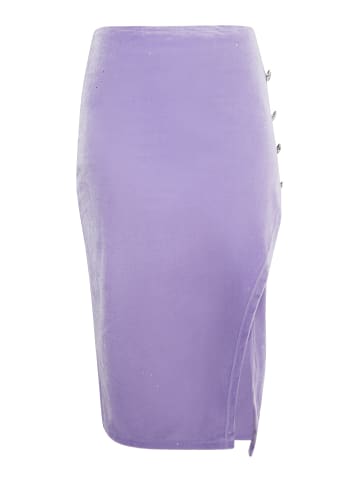 faina Damen Samtrock Mit Glitzer in Lavendel