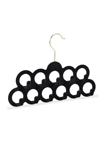 relaxdays 4x Schalhalter in Schwarz