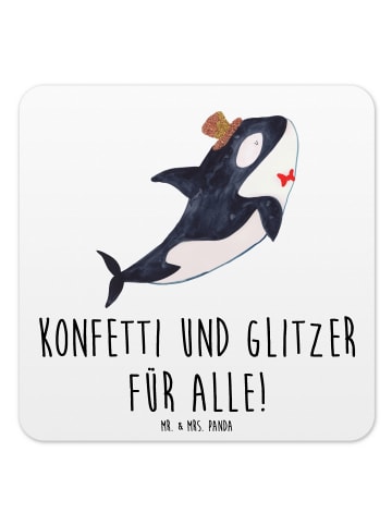 Mr. & Mrs. Panda Untersetzer Set Orca Zylinder mit Spruch in Weiß