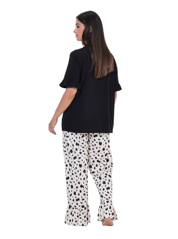 Ulla Popken Pyjama in schwarz