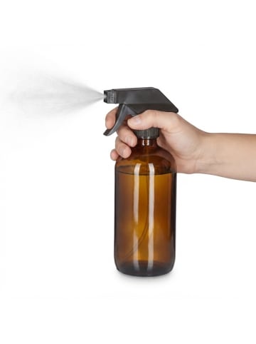 relaxdays 4 x Sprühflasche in Braun - 500 ml