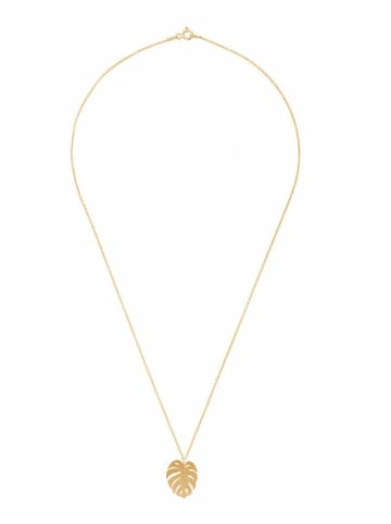 Gemshine Halskette mit Anhänger Monstera - Tropisches Blatt in gold coloured