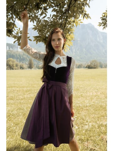 Edelnice Midi Dirndl Viola Samt Lila in lila