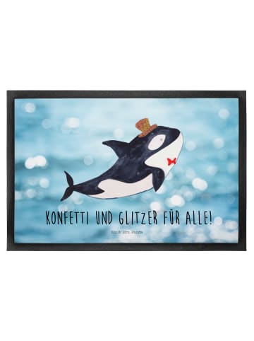 Mr. & Mrs. Panda Fußmatte Orca Zylinder mit Spruch in OZeichenanblue
