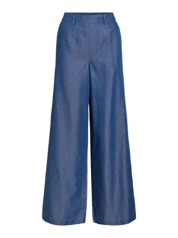 Vila Wide Leg Hose in Dark Blue Denim