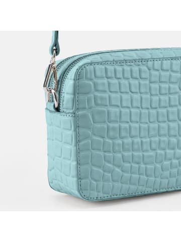 Seidenfelt Nesna Umhängetasche 22 cm in croco print ice blue
