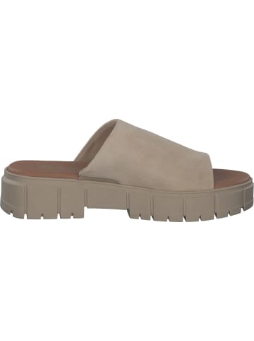 Tamaris Plateau-Pantoletten in TAN