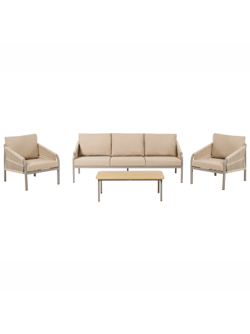Beliani 4-tlg Sitzgruppe MURATO in Beige