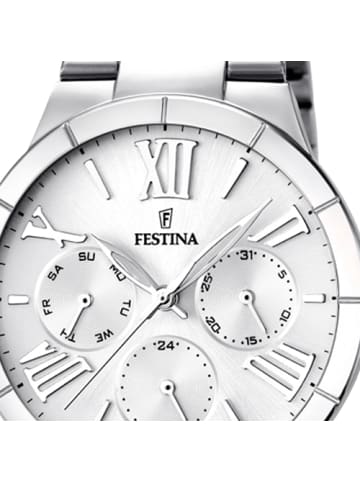 Festina Analog, Multifunktion-Armbanduhr Festina Trend silber mittel (ca. 36mm)