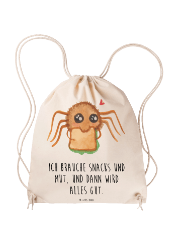 Mr. & Mrs. Panda Beutelrucksack Spinne Agathe Sandwich mit Spruch in Creme