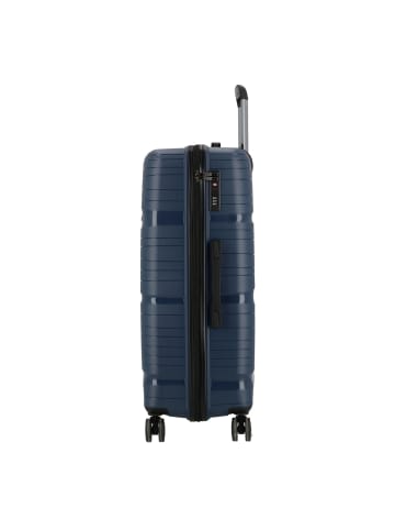 D&N Travel Line 4300 4 Rollen Trolley L 78 cm in dunkelblau