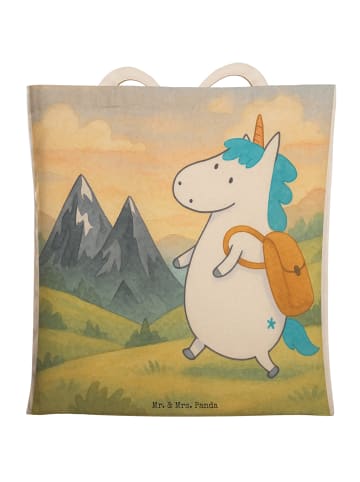 Mr. & Mrs. Panda Strandtasche Einhorn Bergsteiger Design ohne Sp... in Weiß