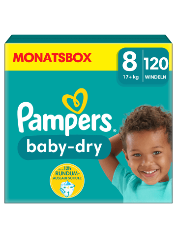 Pampers Pampers Baby-Dry Größe 8, 120 Windeln, 17kg+