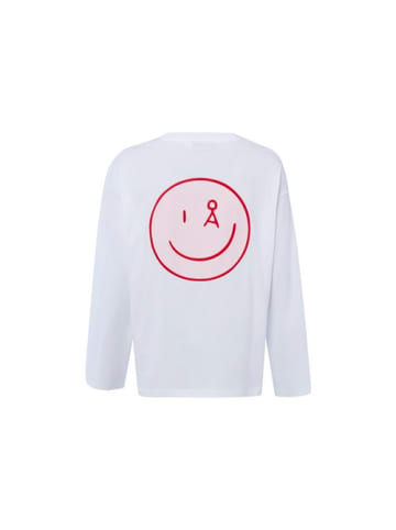 armedangels Langarmshirt Fietaa Smile in ecru rosa - 0002