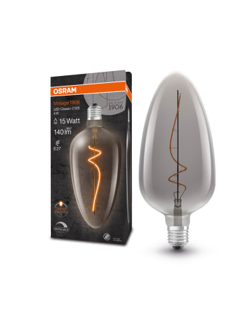 Osram OSRAM Dimmbare LED-Lampen, Vintage-Edition, 15 Watts Ersatz, E27, C-Shape, 1800
