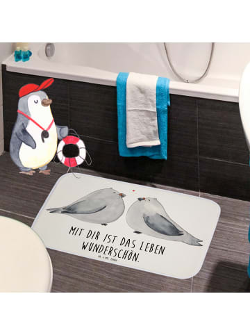 Mr. & Mrs. Panda Badvorleger Turteltauben Liebe mit Spruch in Weiß