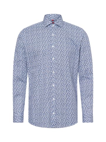 Finshley & Harding Hemd Easy Care in marine weiß