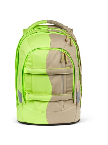 Satch Pack Schulrucksack Double Trouble 2024 in grün-beige