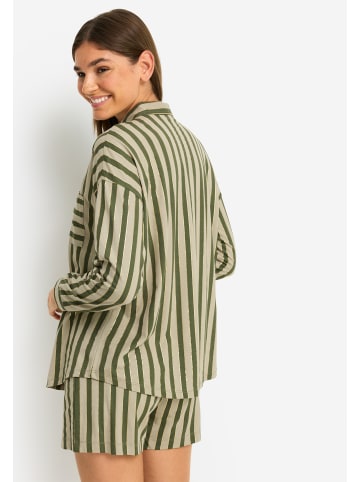 LSCN BY LASCANA Shorty in dunkelgrün-gold gestreift