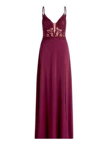 Vera Mont Abendkleid mit Stickerei in Prune Wine