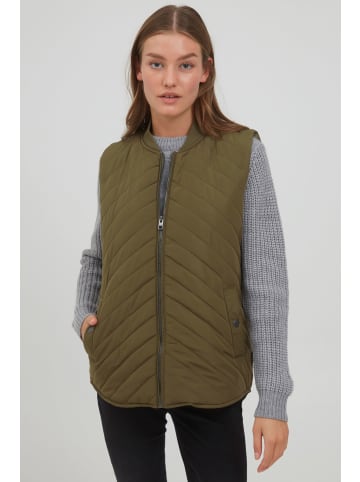 Oxmo Steppweste OXMacy 21800028-ME Steppweste mit Blousonkragen in Grün