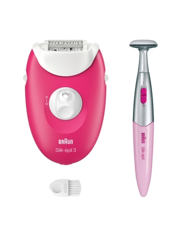 Braun Epilierer Rasierer 3-202 Silk-épil 3 in Pink