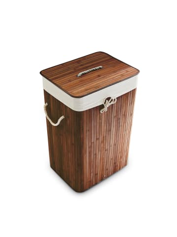 relaxdays 3 x Wäschekorb in Braun - (B)43,5 x (H)65,5 x (T)33,5 cm