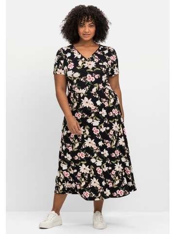 sheego by Joe Browns Jerseykleid in schwarz-gemustert