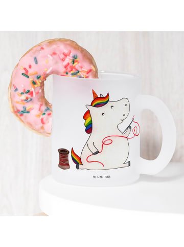 Mr. & Mrs. Panda Kaffeebecher Einhorn Näherin ohne Spruch in Transparent