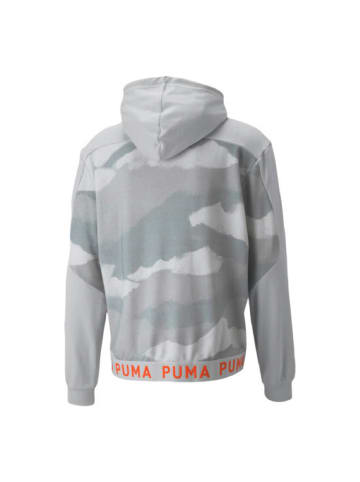 Puma Hoodie Train AOP in Hellgrau