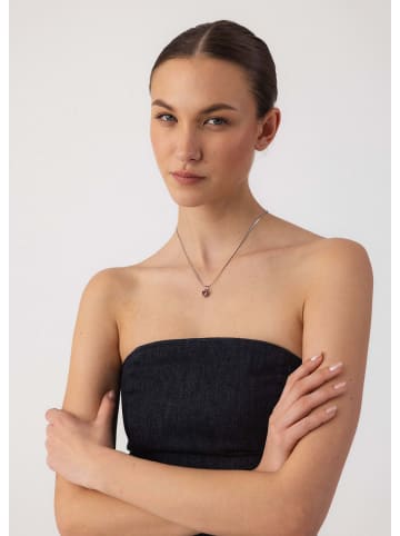 PURELEI Kette Sleeky Red Heart 40–45 in Silver