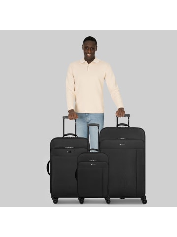 Check.In Sevilla 2.0 4 Rollen Kofferset 3-teilig in black