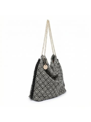 KASSANDRA Schultertasche in BLACK AND WHITE