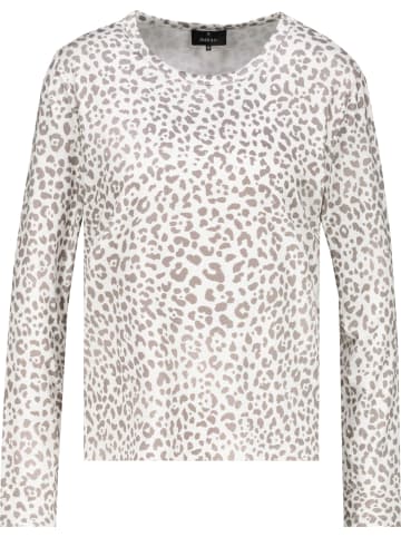 monari Langarmshirt mit Leomuster in Taupe Gemustert