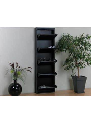 ebuy24 Schuhschrank Pisa Schwarz 50 x 16 cm
