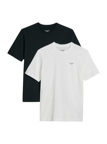 Marc O'Polo DENIM T-Shirt 2er Pack in Schwarz/Weiß