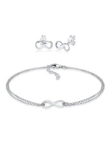 Elli Schmuckset 925 Sterling Silber Infinity in Silber