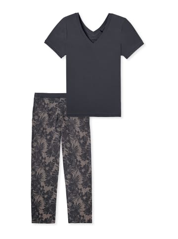 Schiesser Pyjama Selected Premium in Anthrazit