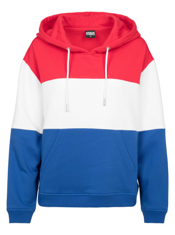 Urban Classics Kapuzenpullover in fire red/white/royal