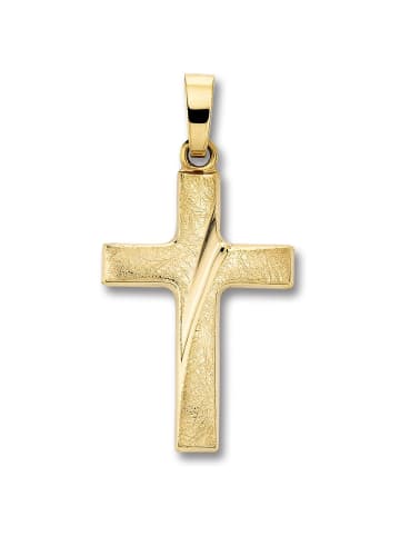 ONE ELEMENT  Kreuz Anhänger aus 333 Gelbgold in gold