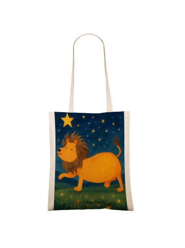 Mr. & Mrs. Panda Tote Bag Sternzeichen Löwe Design ohne Spruch in Weiß