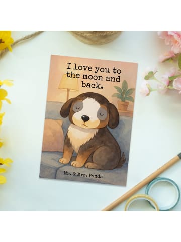 Mr. & Mrs. Panda einzelkarte Hund Entspannen Design mit Spruch in Weiß