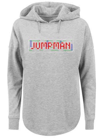 F4NT4STIC Oversized Hoodie Retro Gaming Jumpman in grau