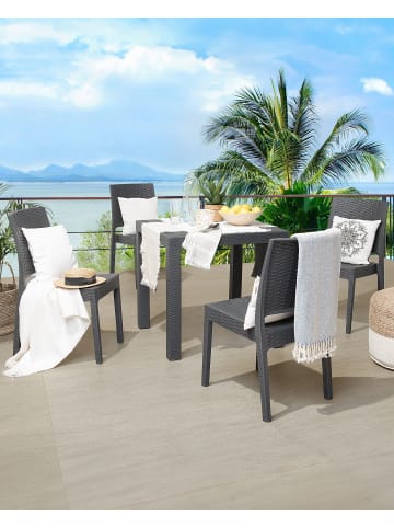 Beliani 4er-Set Esszimmerstuhl FOSSANO in Grau